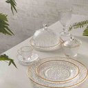 Ver imagem 4 de Xícara Café C/ Pires Cristal Fio de Ouro Petra 70 Ml Lyor