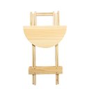 Ver imagem 2 de Mesa Bistrô Alta Redonda Dobrável em Madeira Maciça 60cm Natural