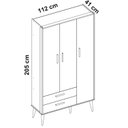 Ver imagem 4 de Guarda Roupa Isis para Quarto de Bebê 100% MDF 3 Portas