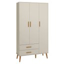 Ver imagem 3 de Guarda Roupa Isis para Quarto de Bebê 100% MDF 3 Portas