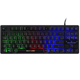 Teclado Gamer Membrana TKL LED Rainbow Multilaser TC261 - 1 Teclado Gamer Membrana TKL LED Rainbow Multilaser TC261 - 1