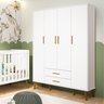 Guarda Roupa Infantil 4 Portas 2 Gavetas Isis - 1