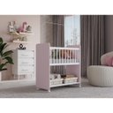 Ver imagem 3 de Mini Berço Moisés com Colchão Grade Fixa Cor Rosa