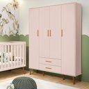 Ver imagem 1 de Guarda Roupa Infantil 4 Portas 2 Gavetas Isis 