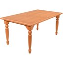 Ver imagem 4 de Mesa Jantar Atlanta Madeira Maciça Amendoa Tampo Lâminado 180x100 Pes Torneados