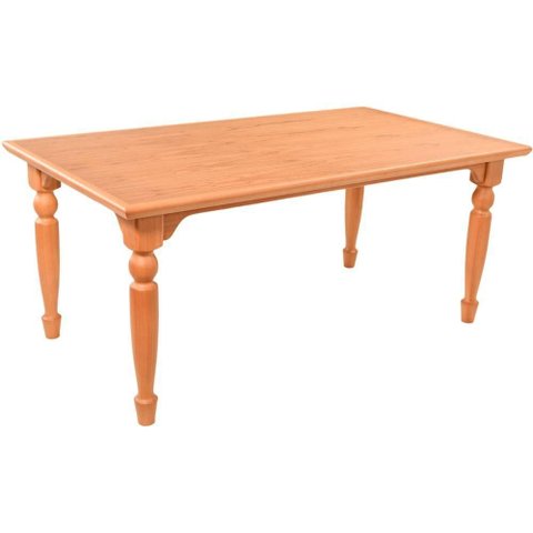 Mesa Jantar Atlanta Madeira Maciça Amendoa Tampo Lâminado 180x100 Pes Torneados