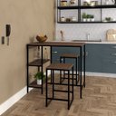 Ver imagem 6 de Mesa Bistrô 100x60cm Active Yescasa Marrom/Nogal/Preto