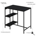Ver imagem 4 de Mesa Bistrô 100x60cm Active Yescasa Preto/Ônix
