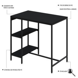 Mesa Bistrô 100x60cm Active Yescasa - 4