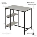 Ver imagem 4 de Mesa Bistrô 100x60cm Active Yescasa Branco/Snow/Preta