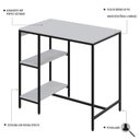Ver imagem 4 de Mesa Bistrô 100x60cm Active Yescasa Branco/Chess/Preta