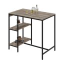 Ver imagem 5 de Mesa Bistrô 100x60cm Active Yescasa Marrom/Carvalho/Preto