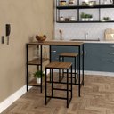 Ver imagem 6 de Mesa Bistrô 100x60cm Active Yescasa Marrom/Lâmina Mel/Preto