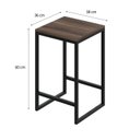 Ver imagem 4 de Mesa Bistrô Active 100cm 2 Banquetas Yescasa Marrom/Nogal/Preto