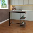 Ver imagem 6 de Mesa Bistrô Active 100cm 2 Banquetas Yescasa Marrom/Nogal/Preto