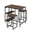Ver imagem 7 de Mesa Bistrô Active 100cm 2 Banquetas Yescasa Marrom/Nogal/Preto