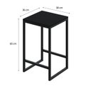 Ver imagem 4 de Mesa Bistrô 100cm 2 Banquetas Active Yescasa Preto/Ônix