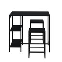 Ver imagem 2 de Mesa Bistrô 100cm 2 Banquetas Active Yescasa Preto/Ônix
