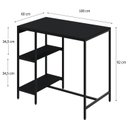 Ver imagem 5 de Mesa Bistrô 100cm 2 Banquetas Active Yescasa Preto/Ônix