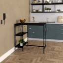 Ver imagem 6 de Mesa Bistrô 100cm 2 Banquetas Active Yescasa Preto/Ônix