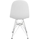 Ver imagem 5 de Kit 2 Cadeiras Estofadas Charles Eames Eiffel Botonê com Pés de Metal Cromado Branco Multicolorido