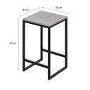 Ver imagem 4 de Mesa Bistrô 100cm 2 Banquetas Active Yescasa Branco/Snow/Preta