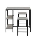 Ver imagem 2 de Mesa Bistrô 100cm 2 Banquetas Active Yescasa Branco/Snow/Preta