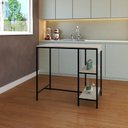 Ver imagem 6 de Mesa Bistrô 100cm 2 Banquetas Active Yescasa Branco/Snow/Preta