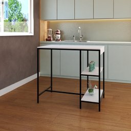 Mesa Bistrô 100cm com 2 Banquetas Active Yescasa - 6