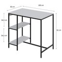 Ver imagem 5 de Mesa Bistrô 100cm com 2 Banquetas Active Yescasa Branco/Chess/Preta