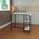 Ver imagem 6 de Mesa Bistrô 100cm com 2 Banquetas Active Yescasa Branco/Chess/Preta