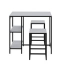 Ver imagem 2 de Mesa Bistrô 100cm com 2 Banquetas Active Yescasa Branco/Chess/Preta