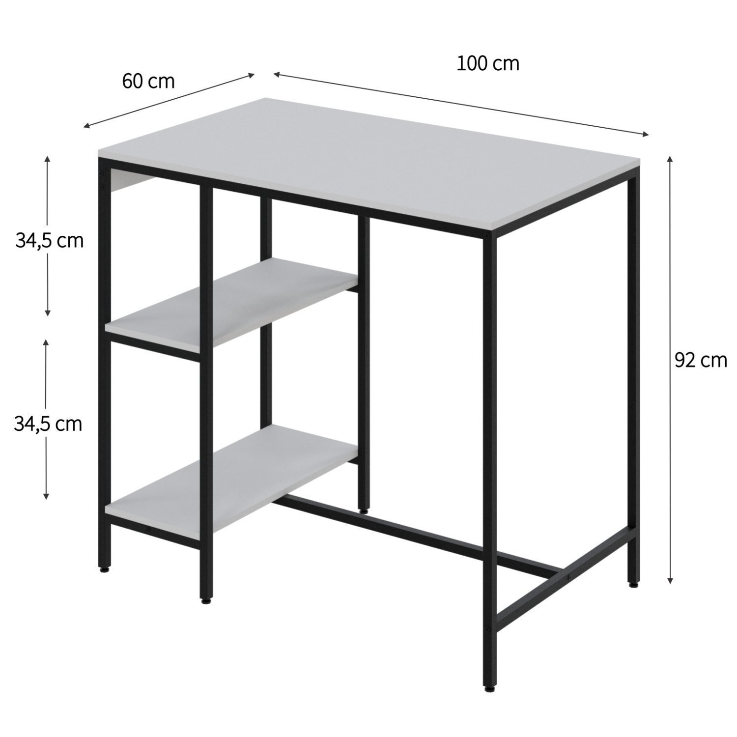 Mesa Bistrô 100cm com 2 Banquetas Active Yescasa - 5