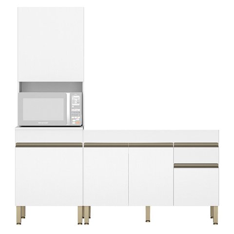 Paneleiro e Balcão Gabinete sem Tampo 120cm Lina K02 Supremo - Mpozenato
