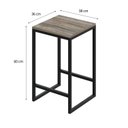 Ver imagem 4 de Mesa Bistrô 100cm 2 Banquetas Active Yescasa Marrom/Carvalho/Preto