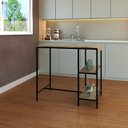 Ver imagem 6 de Mesa Bistrô 100cm 2 Banquetas Active Yescasa Marrom/Carvalho/Preto