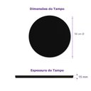 Ver imagem 2 de Tampo Redondo 50cm para Mesa Mdf 15mm Preto