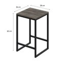 Ver imagem 4 de Mesa Bistrô 100cm 2 Banquetas Active Yescasa Marrom/Carvalho Dark/Preto