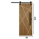 Ver imagem 3 de Porta de Correr Agatha Trilho Soft Pux. Barra Chata Preto 92 X 2.10 Lado Esquerdo – Hale
