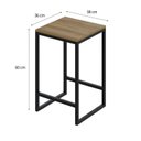 Ver imagem 4 de Mesa Bistrô 100cm 2 Banquetas Active Yescasa Marrom/Lâmina Mel/Preto