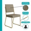 Ver imagem 7 de Conjunto Sala de Jantar Ava 4 Lugares Tampo MDP Dourado 120cm Móveis Carraro