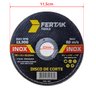 Disco de Corte para Metal Aço Inox Ferro Esmerilhadeira 115x1x22mm | Fertak | Kit 100 Un - 7