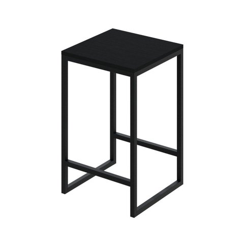 Banqueta Média 38x36x60cm Active Yescasa Preto/Ônix