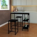 Ver imagem 2 de Banqueta Média 38x36x60cm Active Yescasa Preto/Ônix