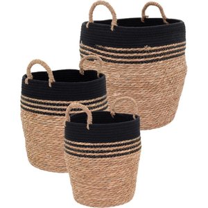 Cesta Fibra Natural 3pç