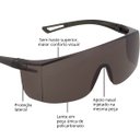 Ver imagem 2 de Óculos de Segurança Proteção Fumê Evolution Pro | Valeplast | 05 Un