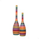 Ver imagem 1 de Dupla de Vasos de Cerâmica Garrafas Tulipa para Decoração Colorido