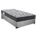 Ver imagem 1 de Cama Box Solteiro Suede + Colchão de Espuma D33 - Sereneprime - 88cm Cinza