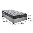 Ver imagem 5 de Cama Box Solteiro Suede + Colchão de Espuma D33 - Sereneprime - 88cm Cinza