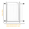 Portão Pet Grade Proteção 80cm Branco Criança Bebê Cachorro Cão com Extensor 10cm Itagold - 2